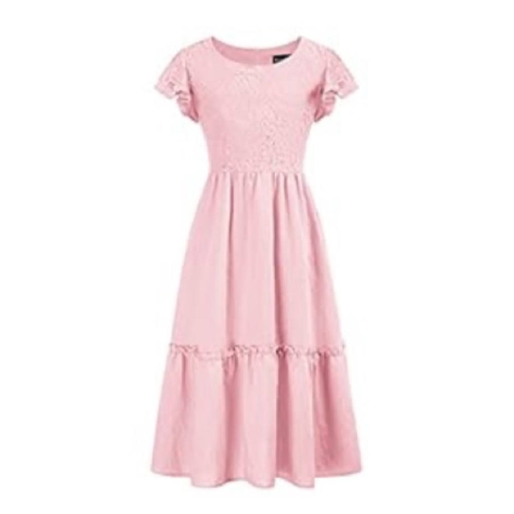 Scarlet Darkness Vintage Lace Flutter Sleeve Dress, Size 6
